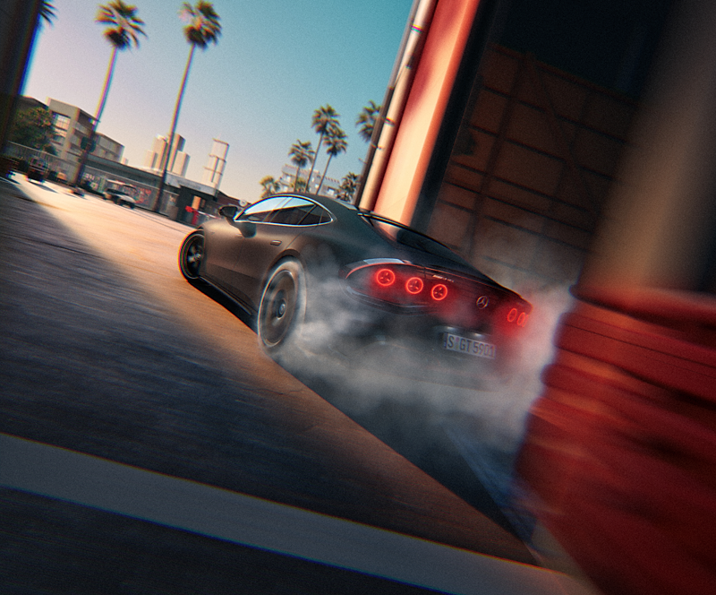 2026-05_Mercedes-AMG_GT 63 4-Door Coupé_C590_Still 09a_Rear_Dynamic Driving Drift_FULLBLEED_TIF_RGB